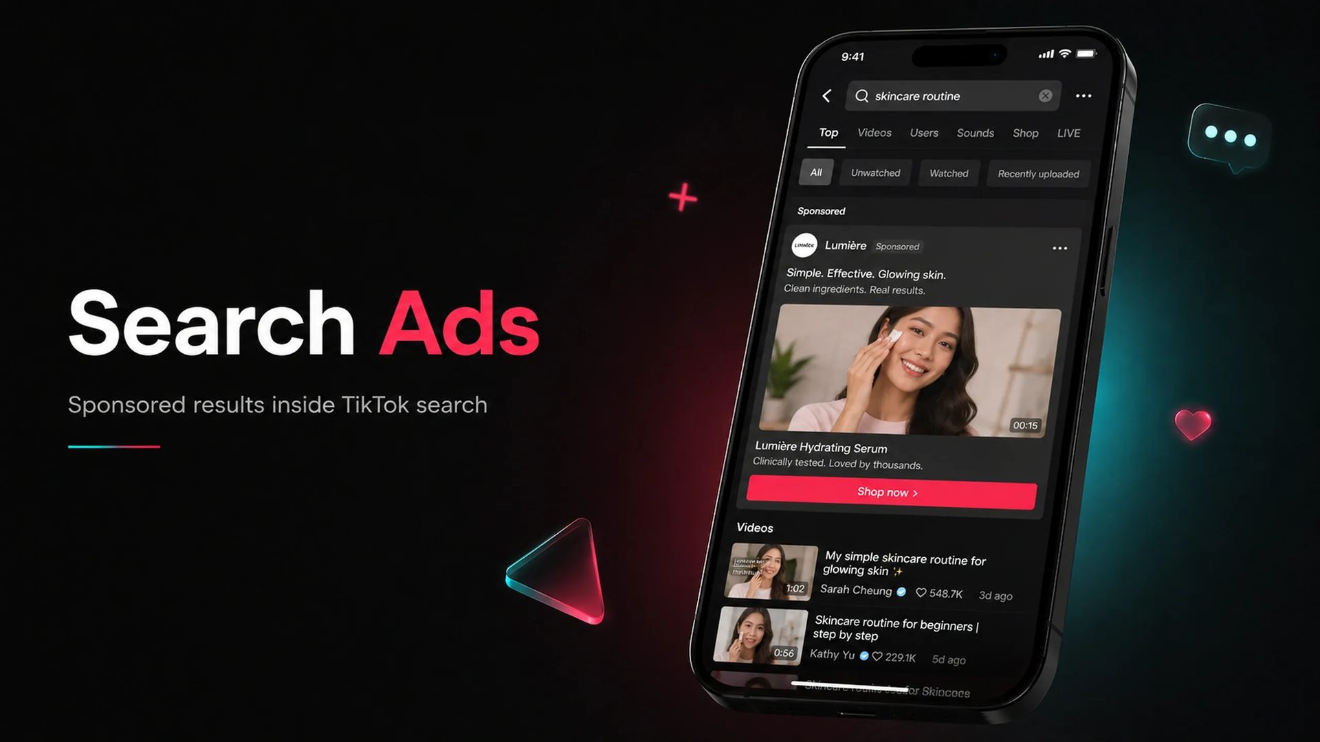TikTok Spark Ad shown on a mobile device, promoting an existing creator post with visible profile information, engagement metrics, sponsored labels, and native TikTok interactions.